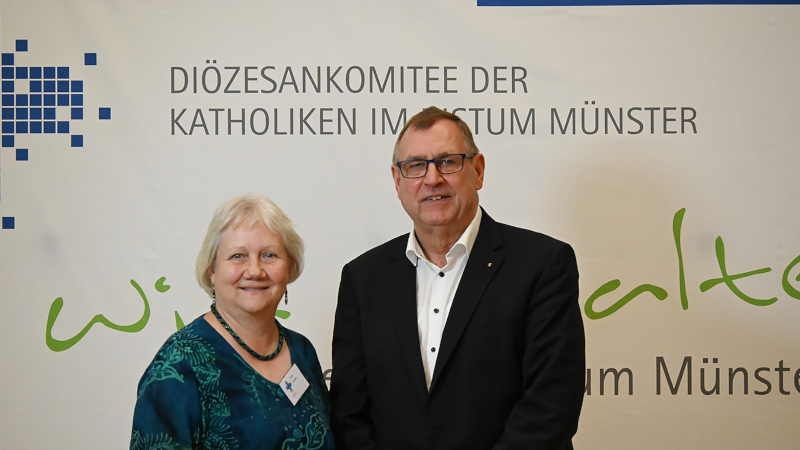 Brigitte Lehmann li. und Ulrich Vollmer re. sind Vorsitzende der Laienvertretung im Bistum Münster